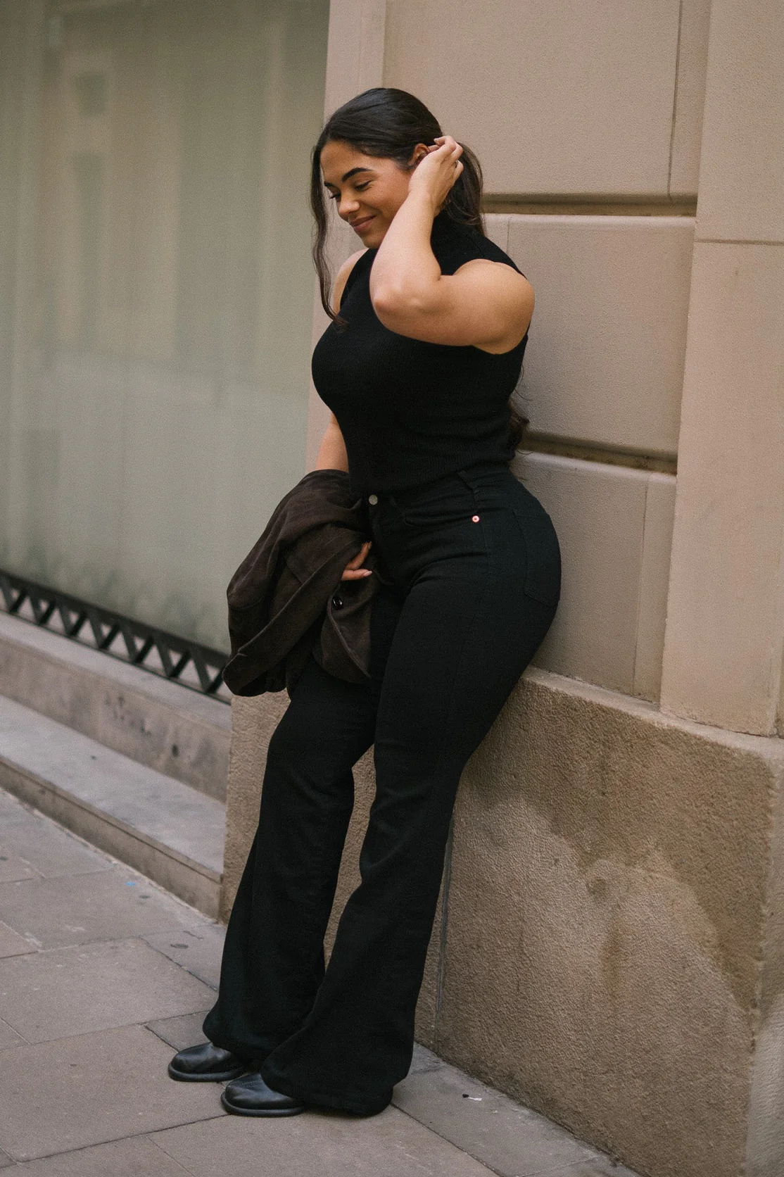 70'S FLARE HIGH RISE - BLACK - Image 8