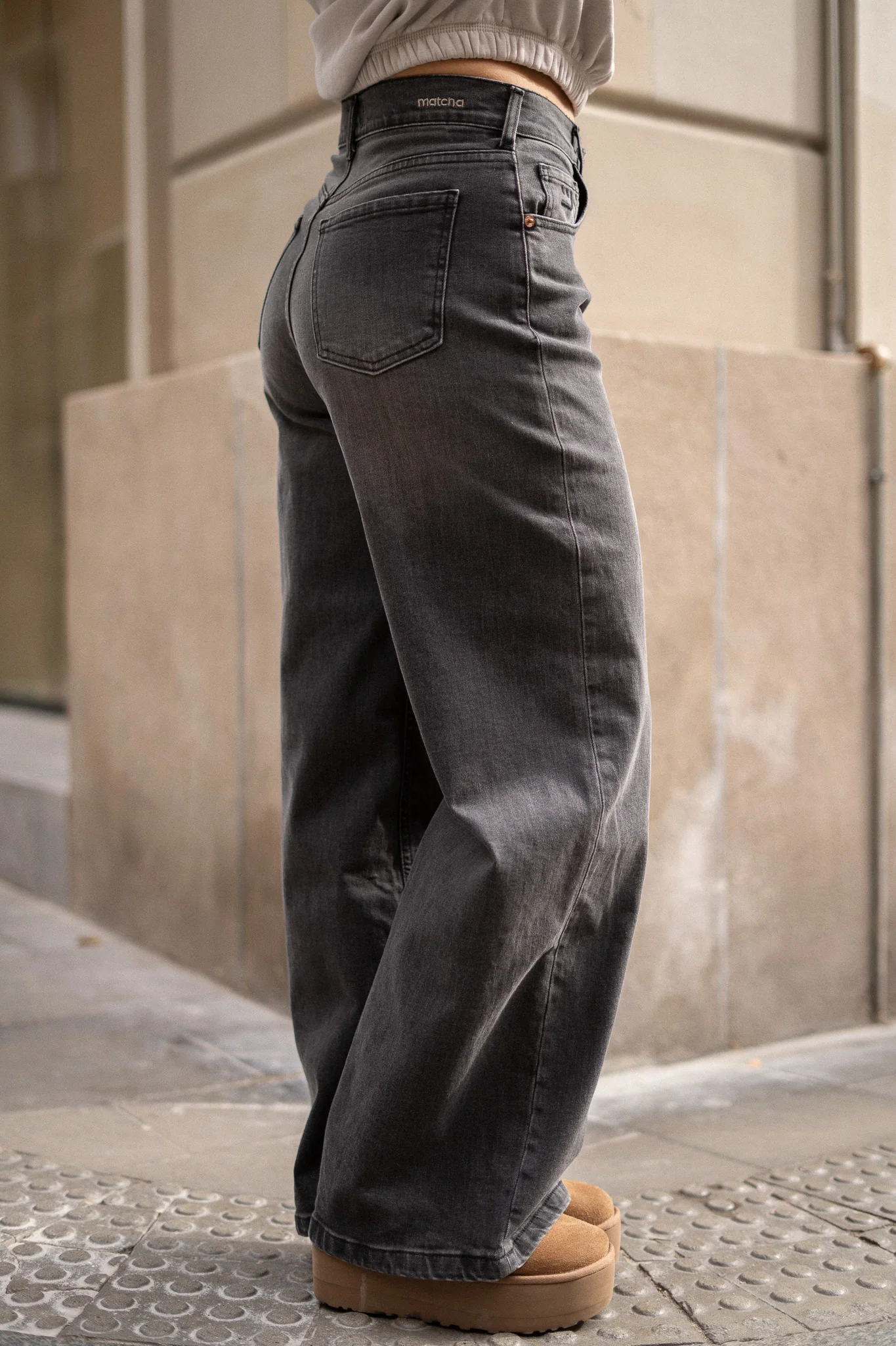 BAGGY HIGH RISE - GREY - Image 3