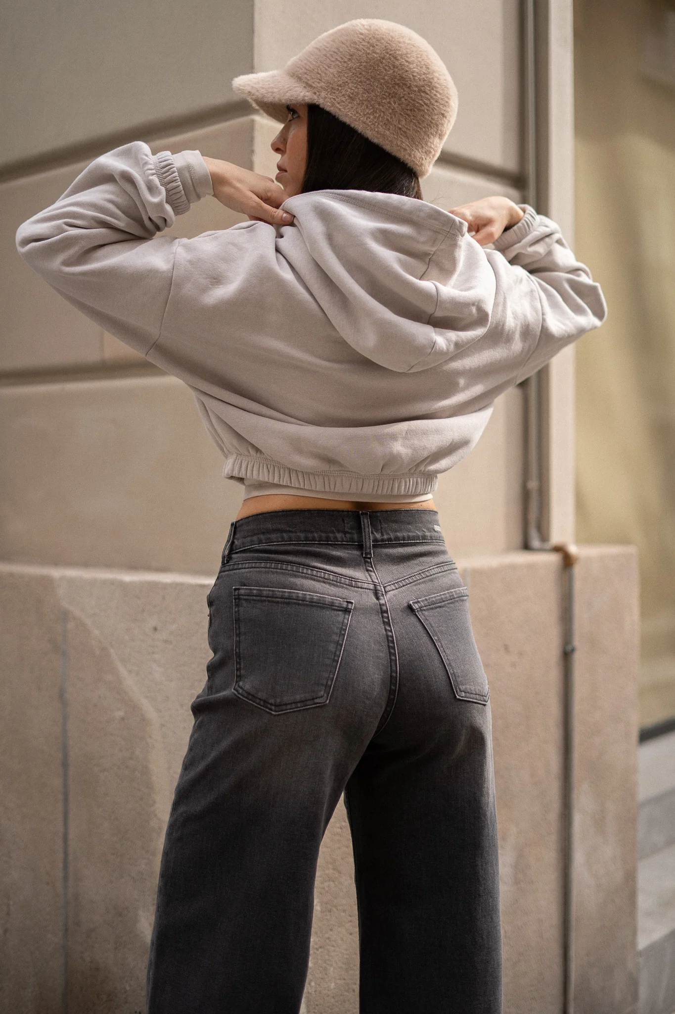 BAGGY HIGH RISE - GREY - Image 4