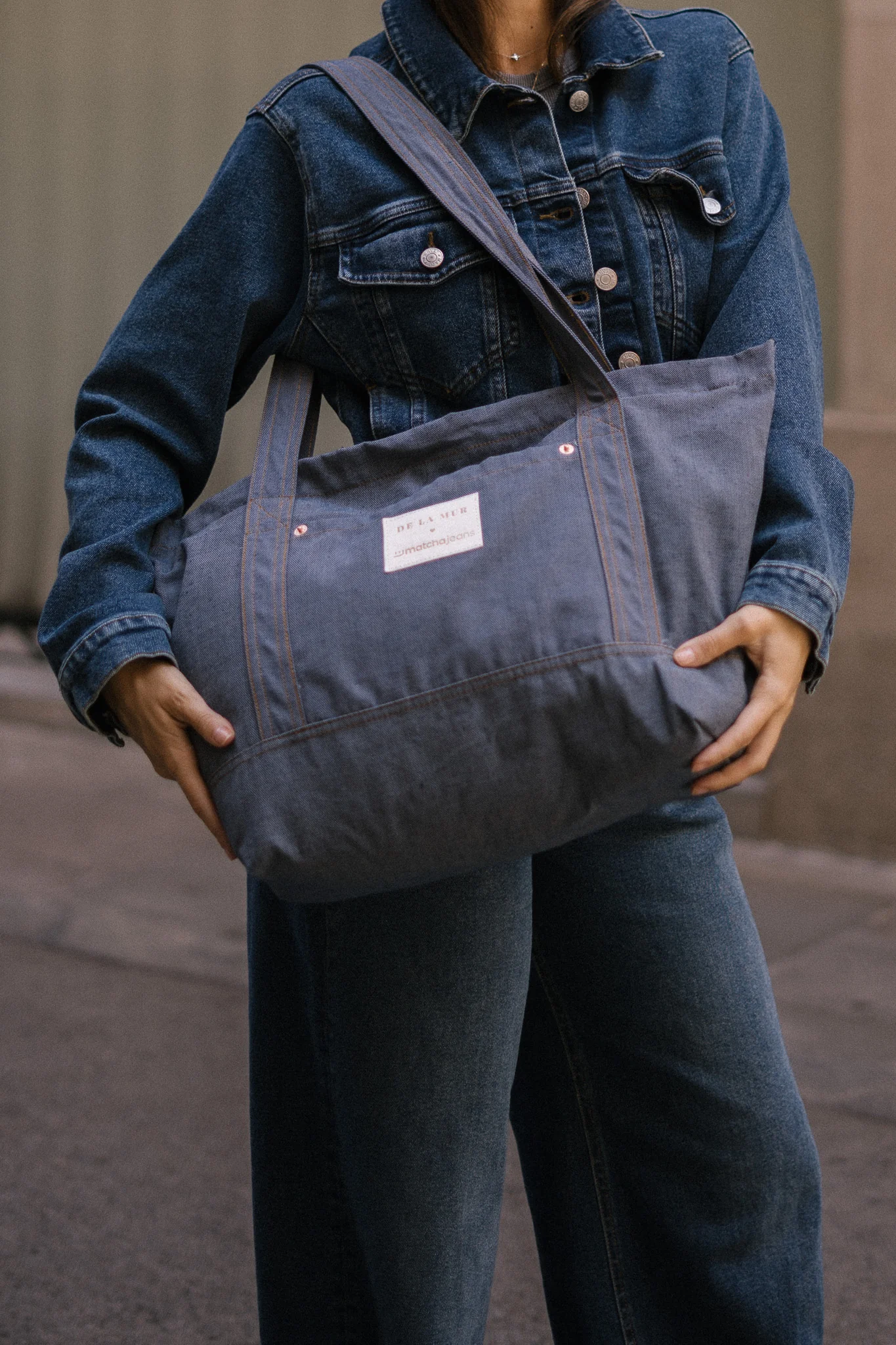 BOLSA SHOPPER DENIM De La Mur x Matcha Jeans