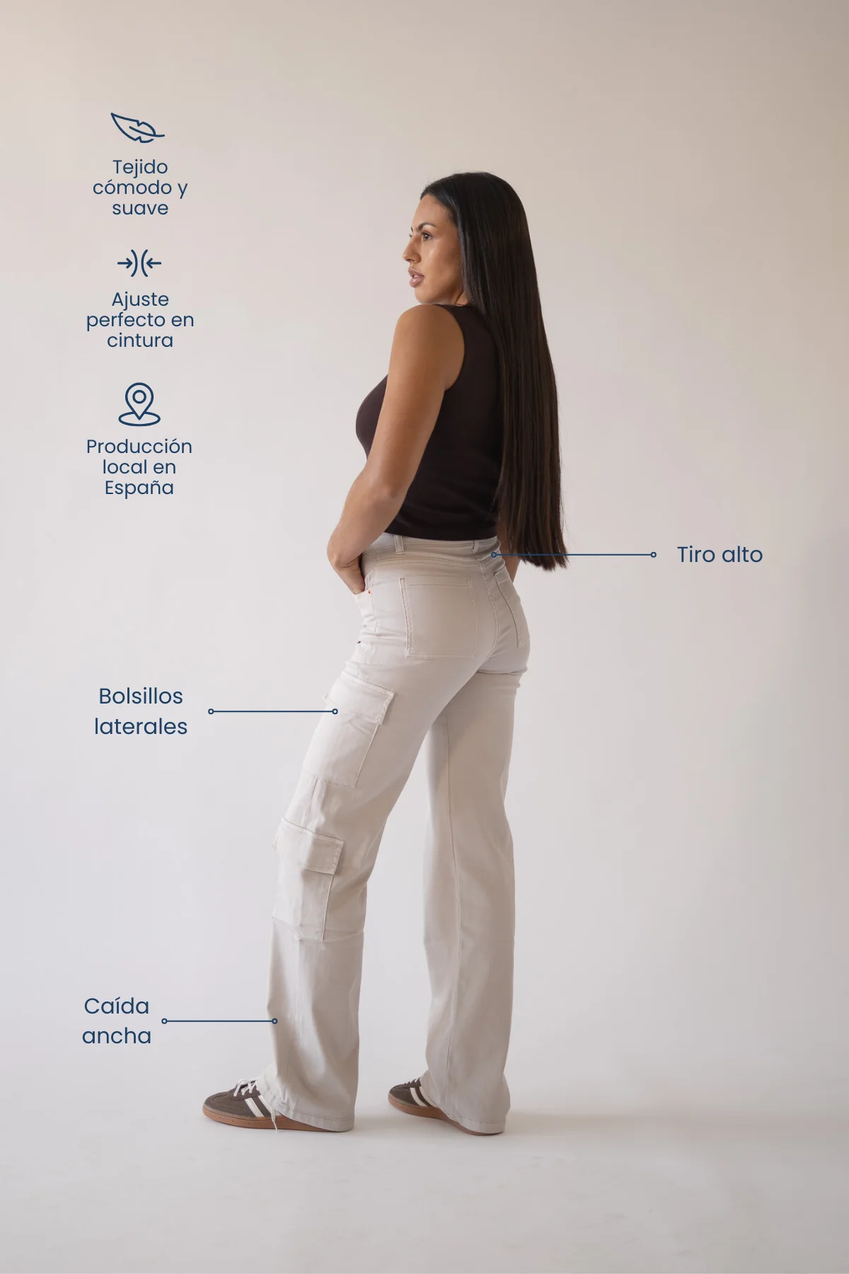 CARGO HIGH RISE - BEIGE - Image 2