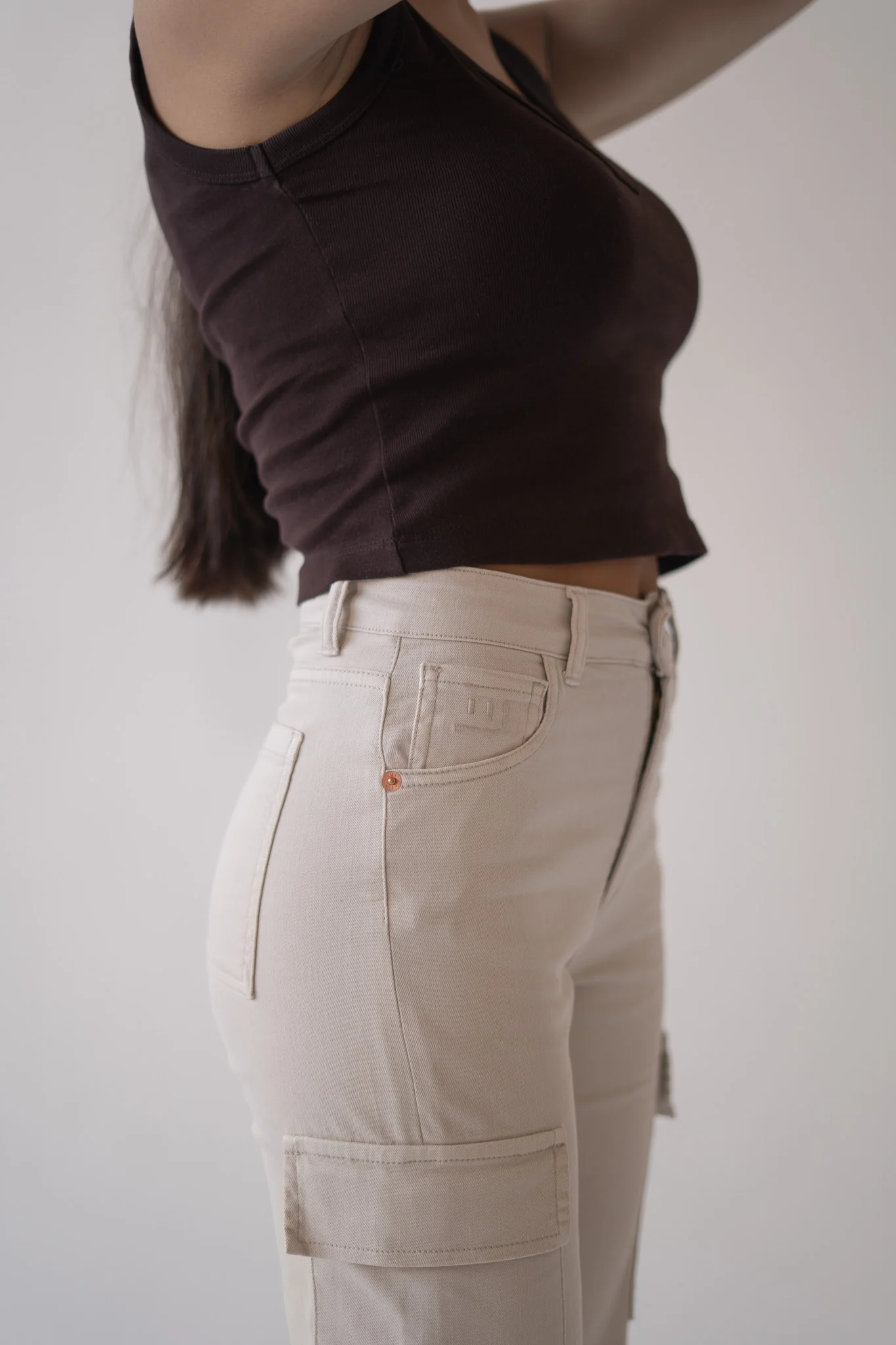 CARGO HIGH RISE - BEIGE - Image 5