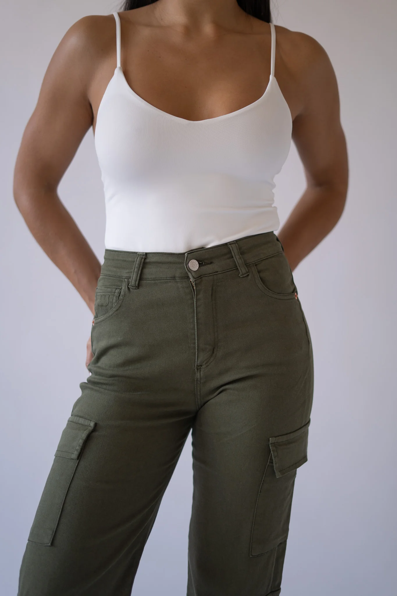 CARGO HIGH RISE - KHAKI - Image 4