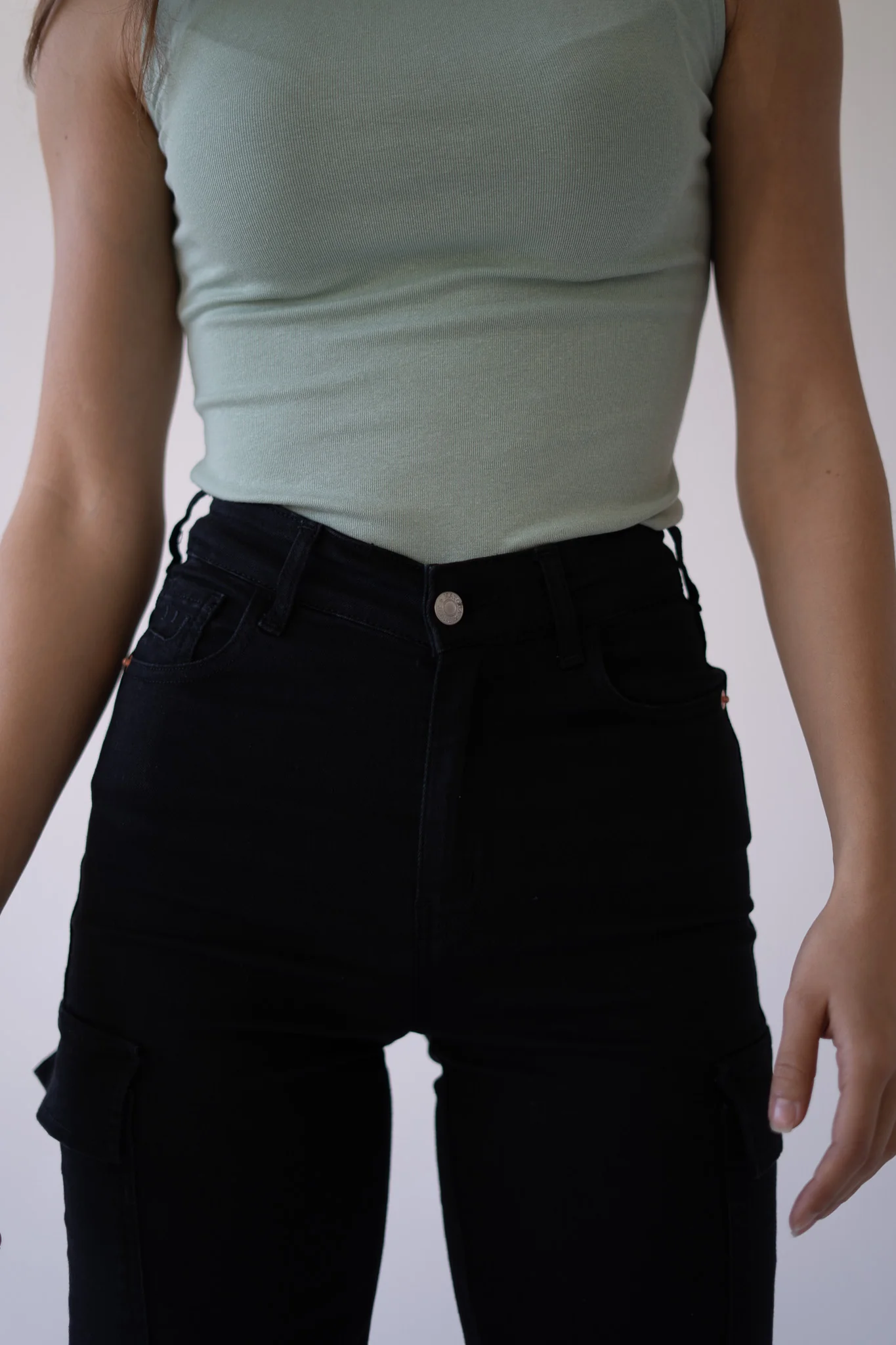 CARGO TALL HIGH RISE - BLACK - Image 5