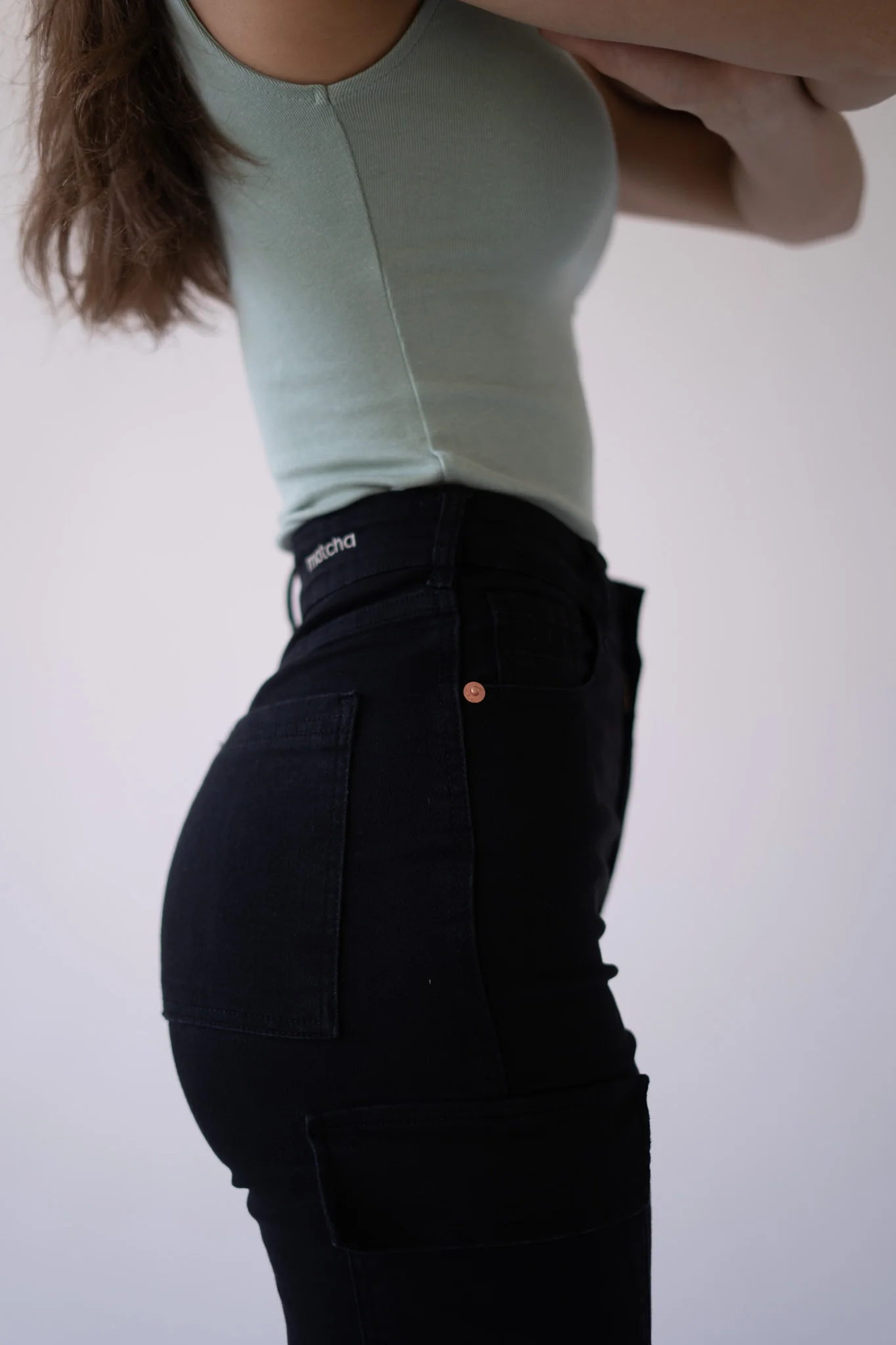 CARGO TALL HIGH RISE - BLACK - Image 6