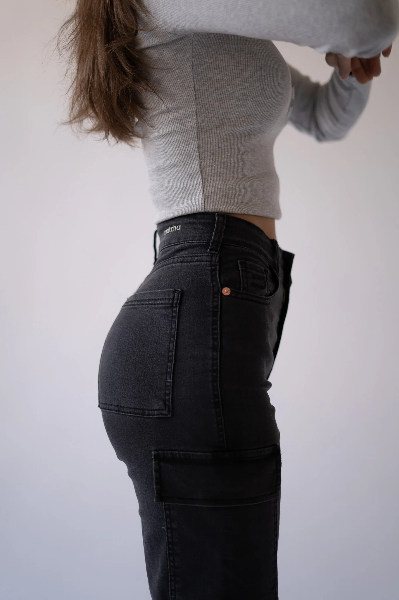 CARGO TALL HIGH RISE - GREY - Image 5
