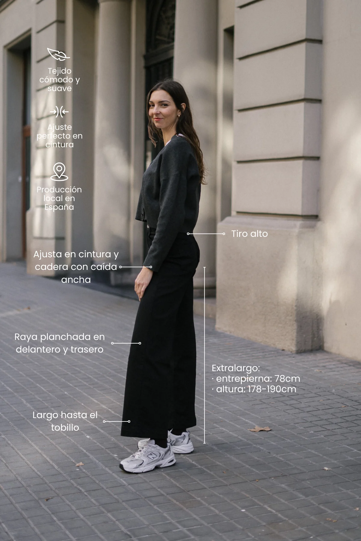CULOTTE TALL HIGH RISE - BLACK - Image 2