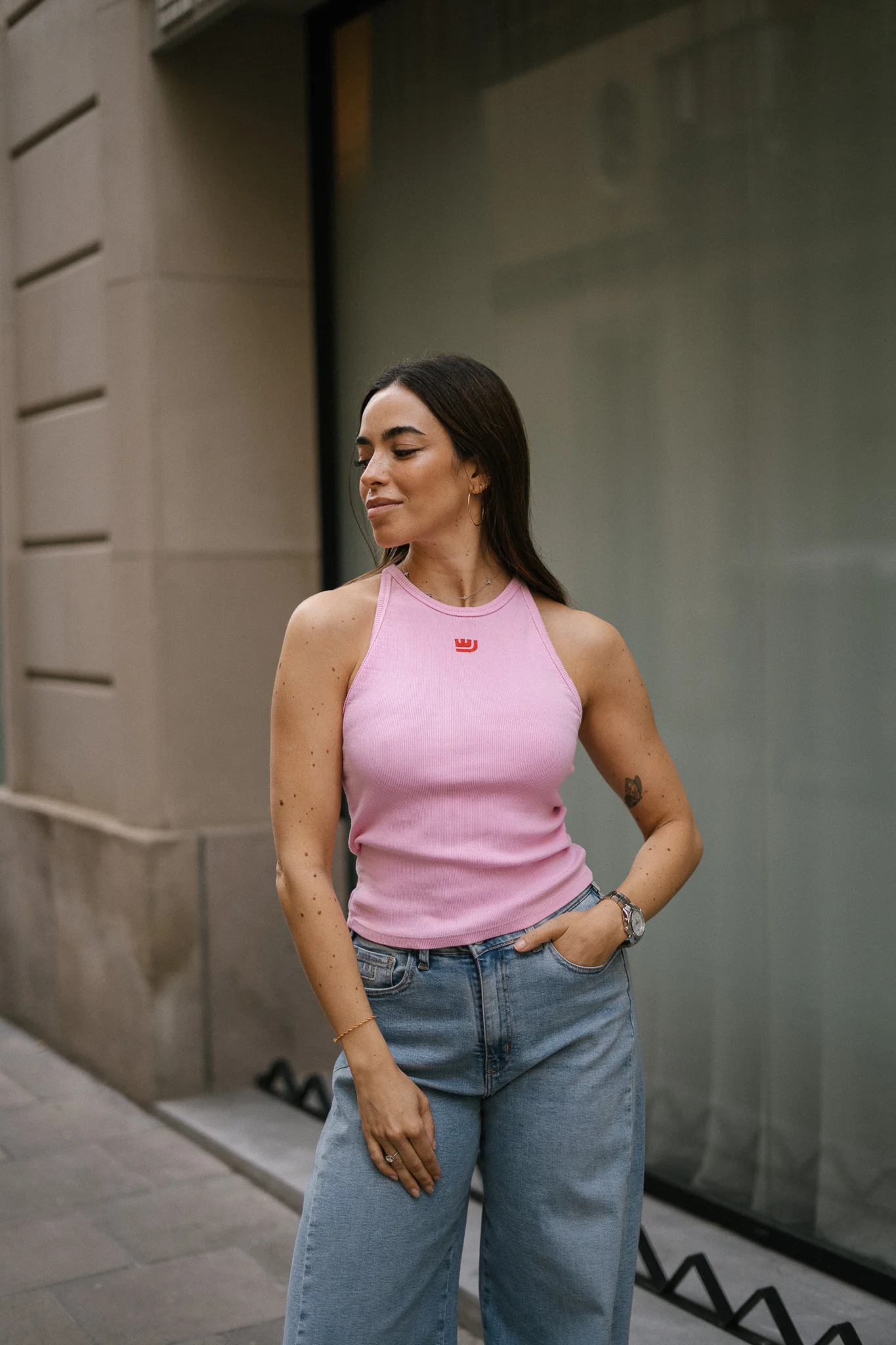 HALTER TANK TOP - PINK - Image 4