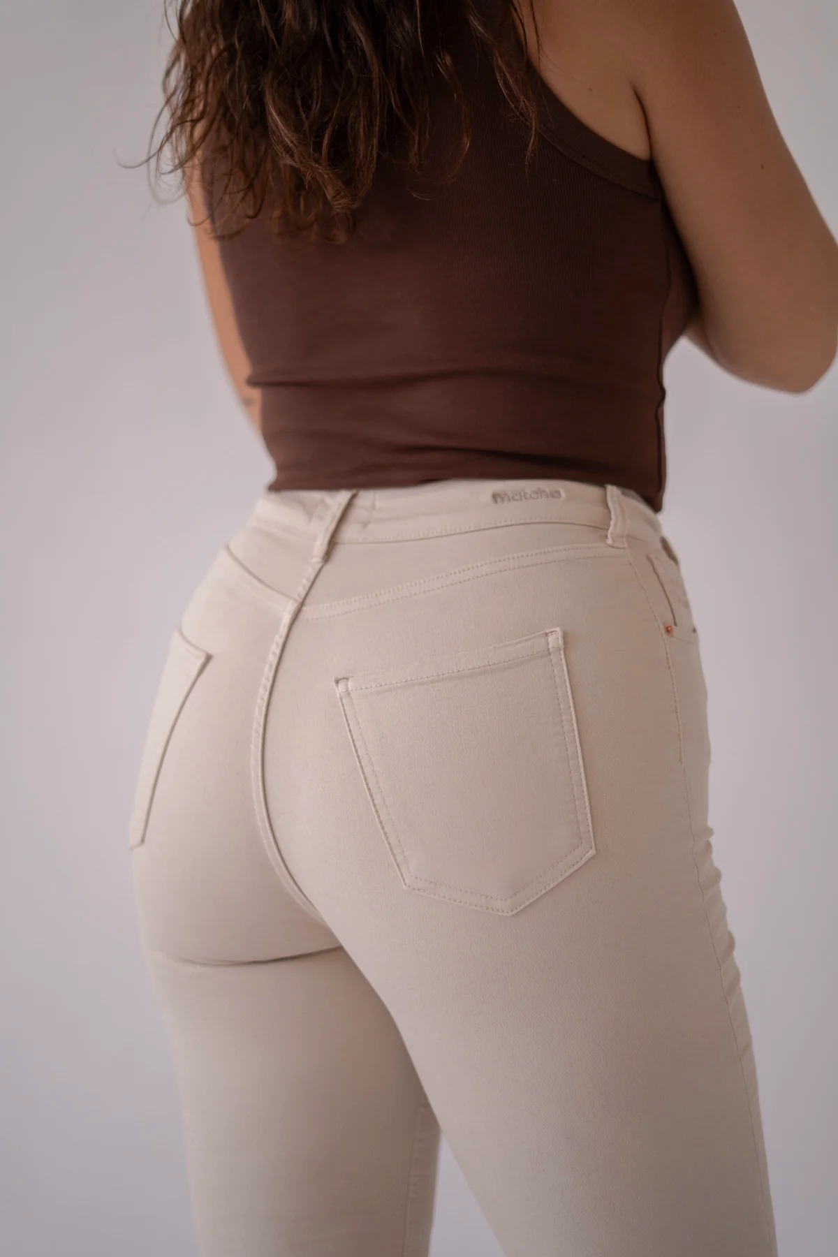 SKINNY HIGH RISE - BEIGE - Image 7