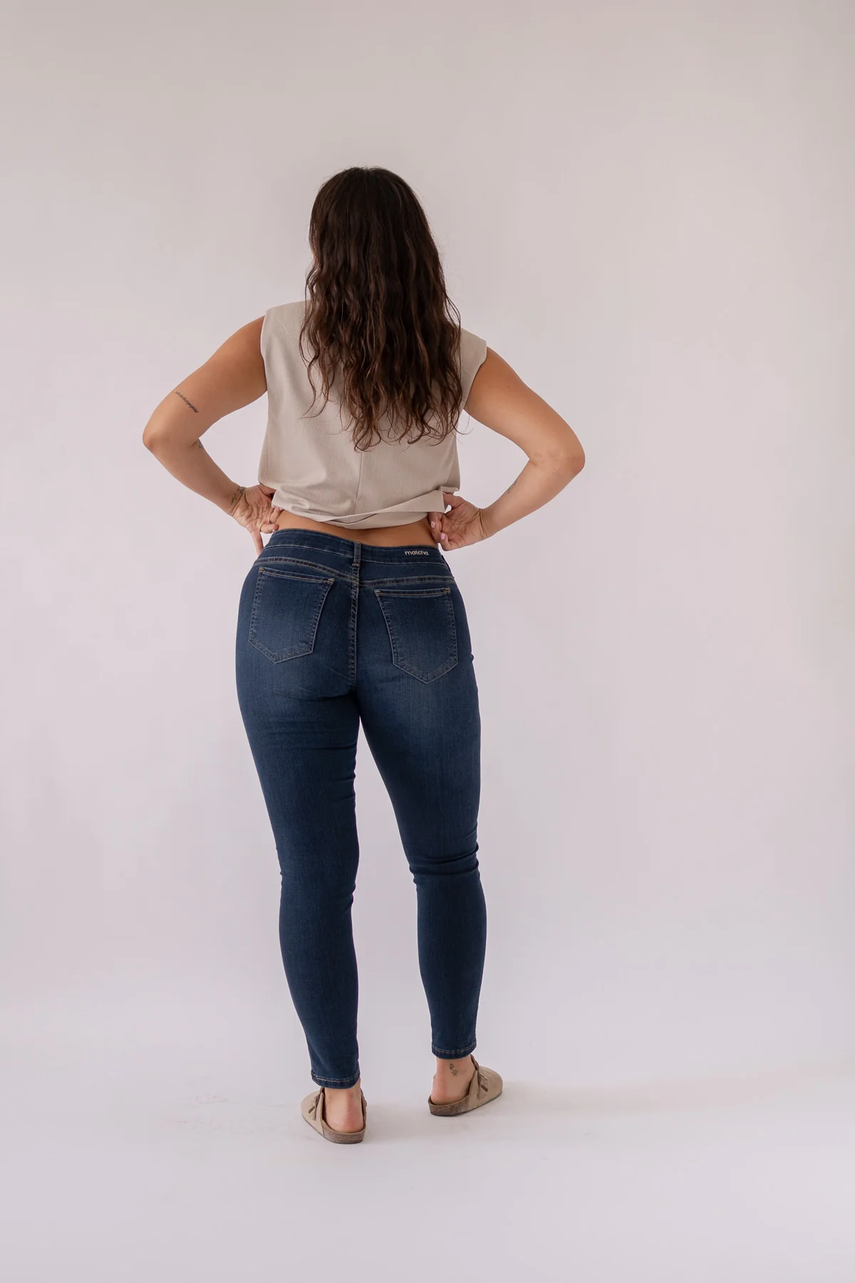 SKINNY MID RISE - DARK BLUE - Image 3
