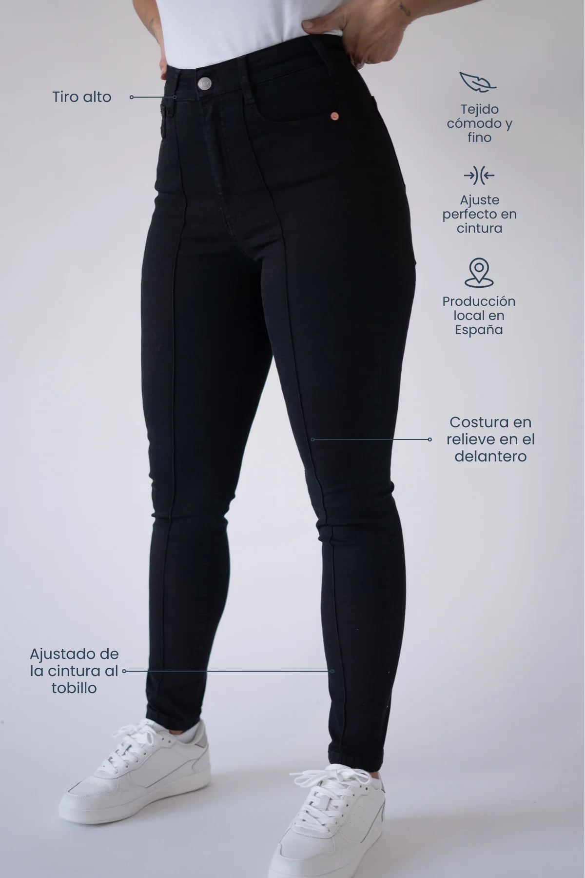 SKINNY NERVIO HIGH RISE - BLACK - Image 2