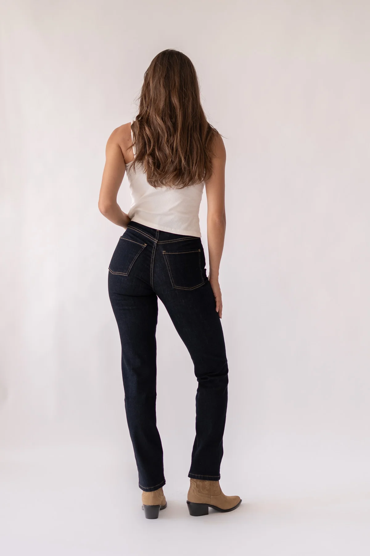 STRAIGHT HIGH RISE - RAW DENIM - Image 4