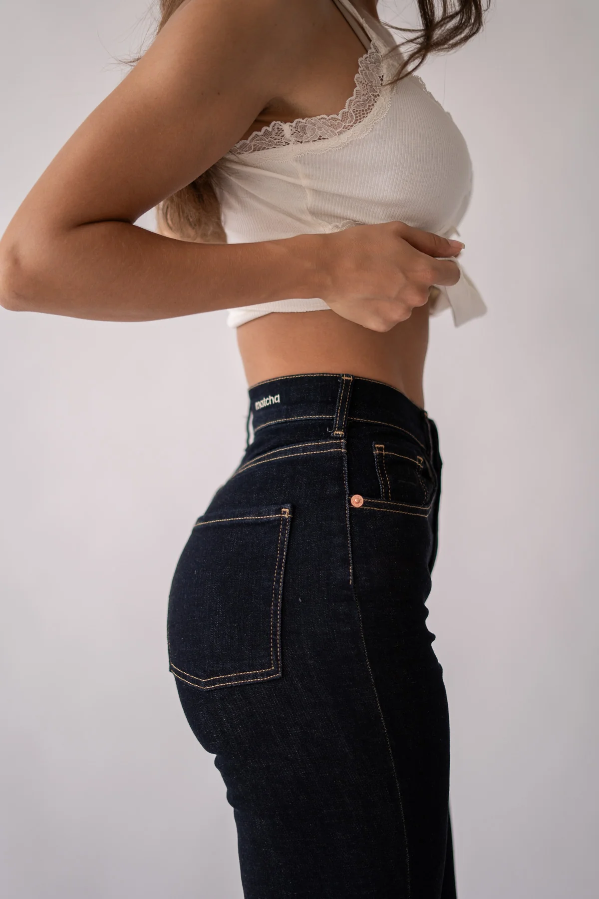 STRAIGHT HIGH RISE - RAW DENIM - Image 5