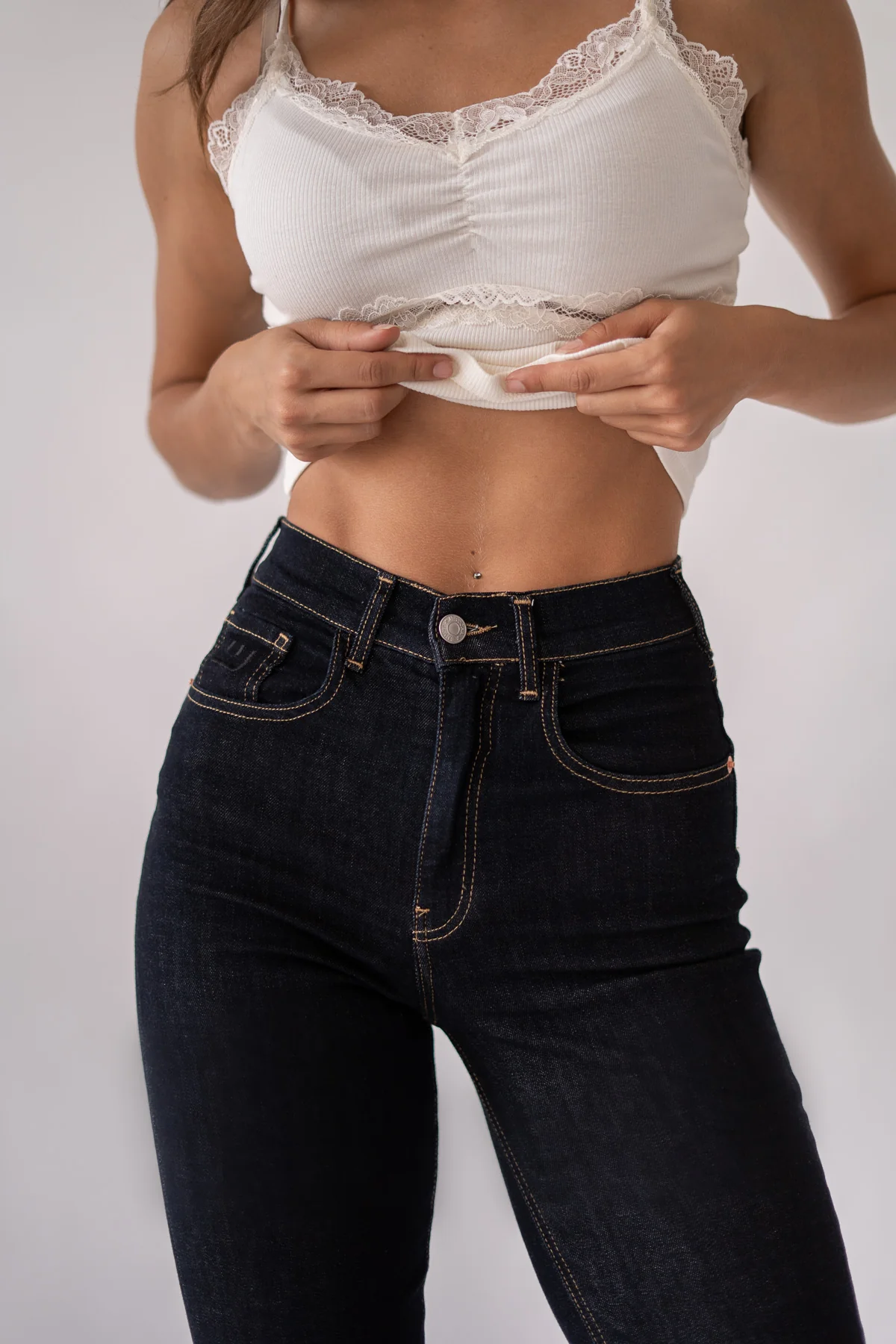 STRAIGHT HIGH RISE - RAW DENIM - Image 7