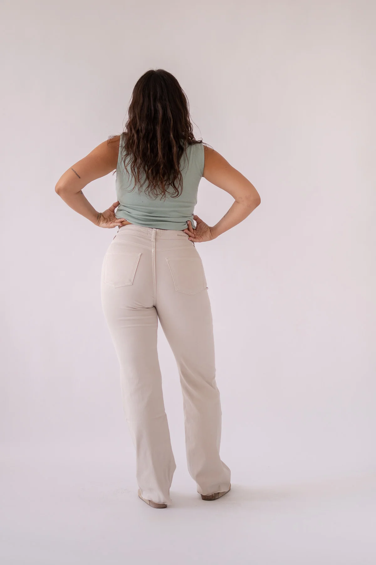 WIDELEG HIGH RISE - BEIGE - Image 3