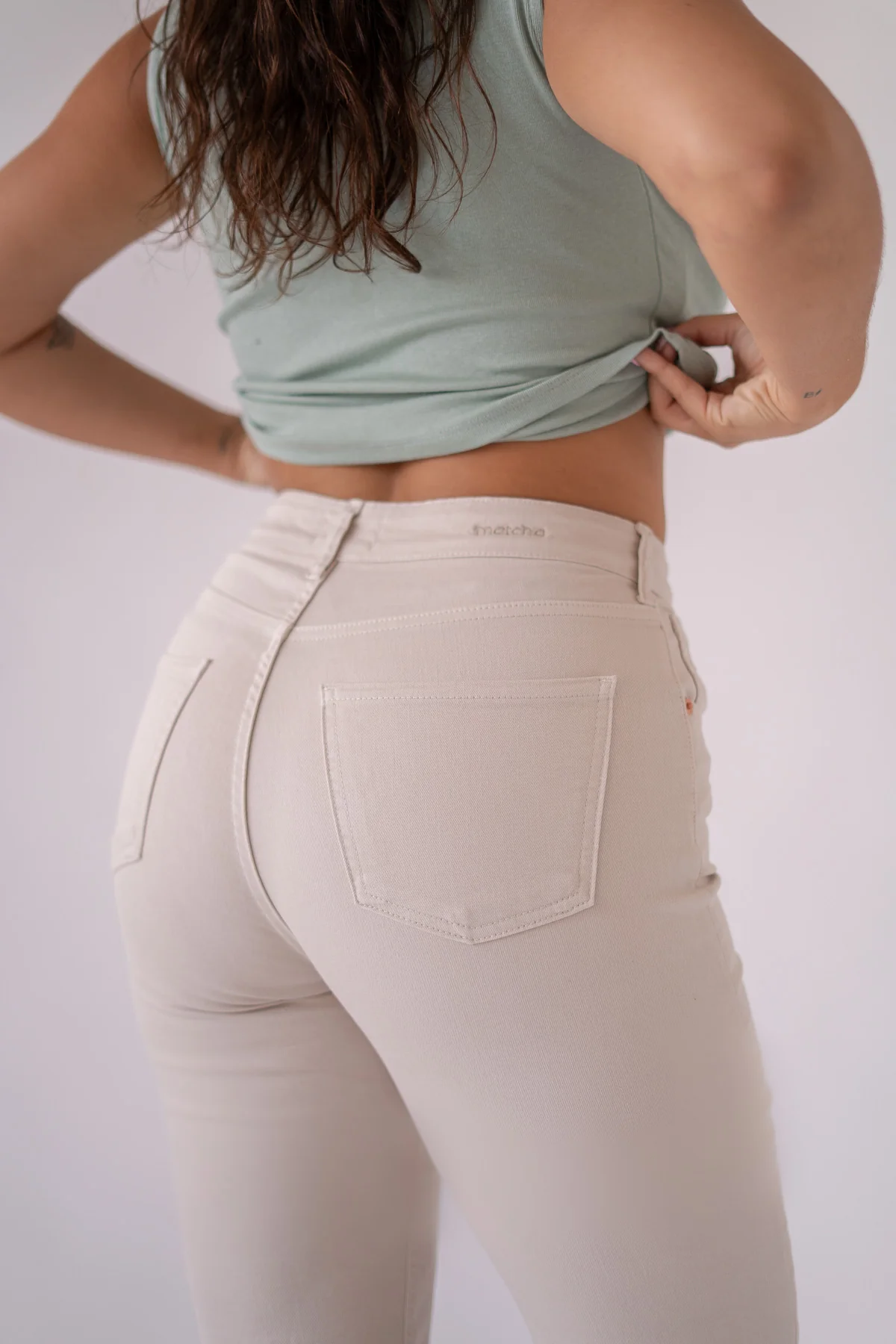 WIDELEG HIGH RISE - BEIGE - Image 6