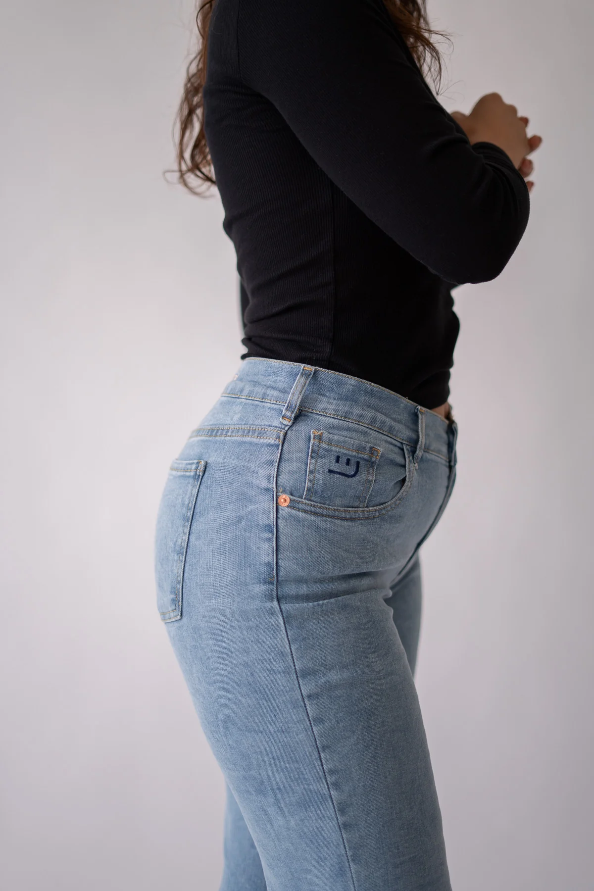 WIDELEG MID RISE - LIGHT BLUE - Image 4